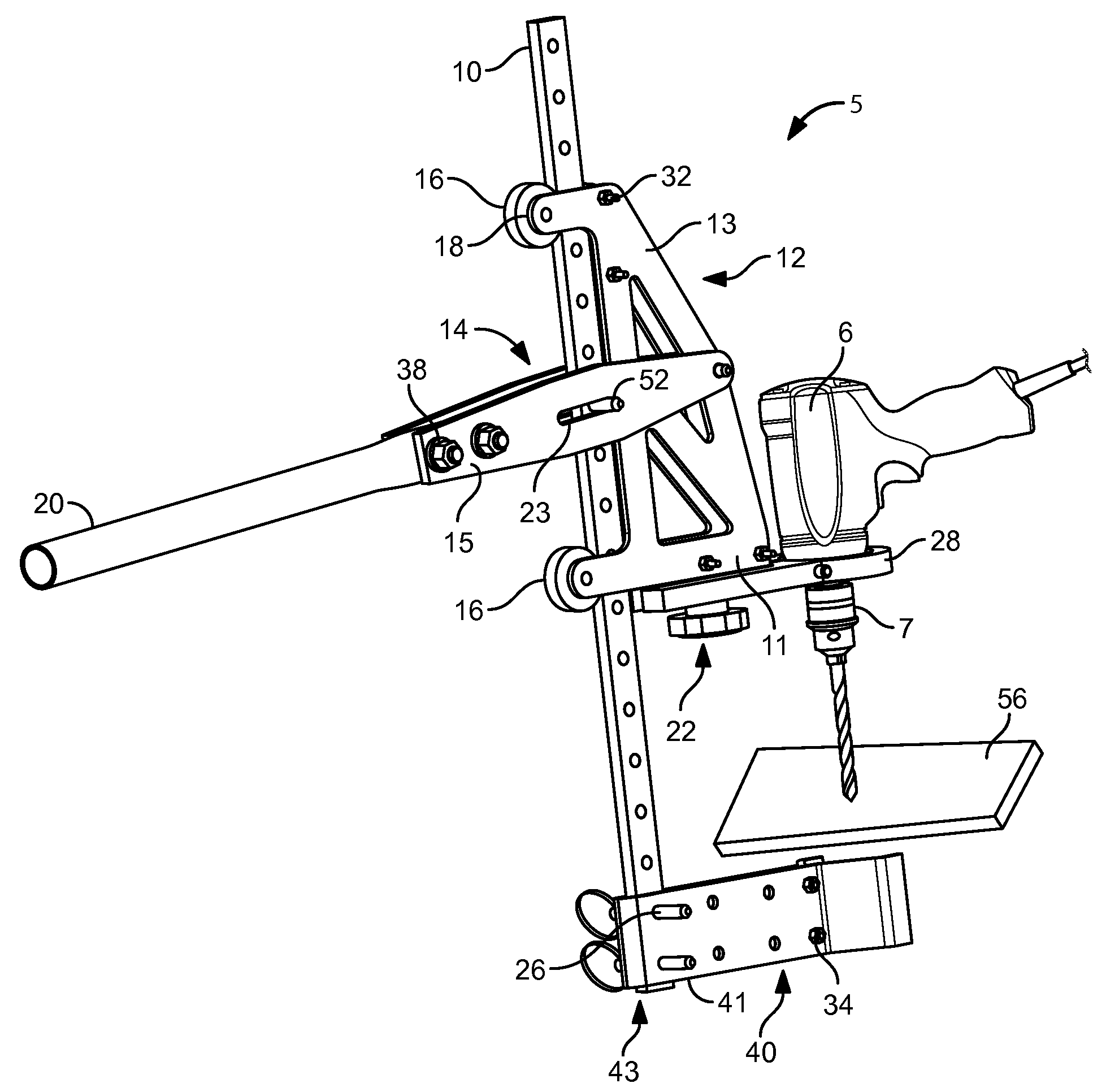 Hand Held Portable Drill Leverage Unit