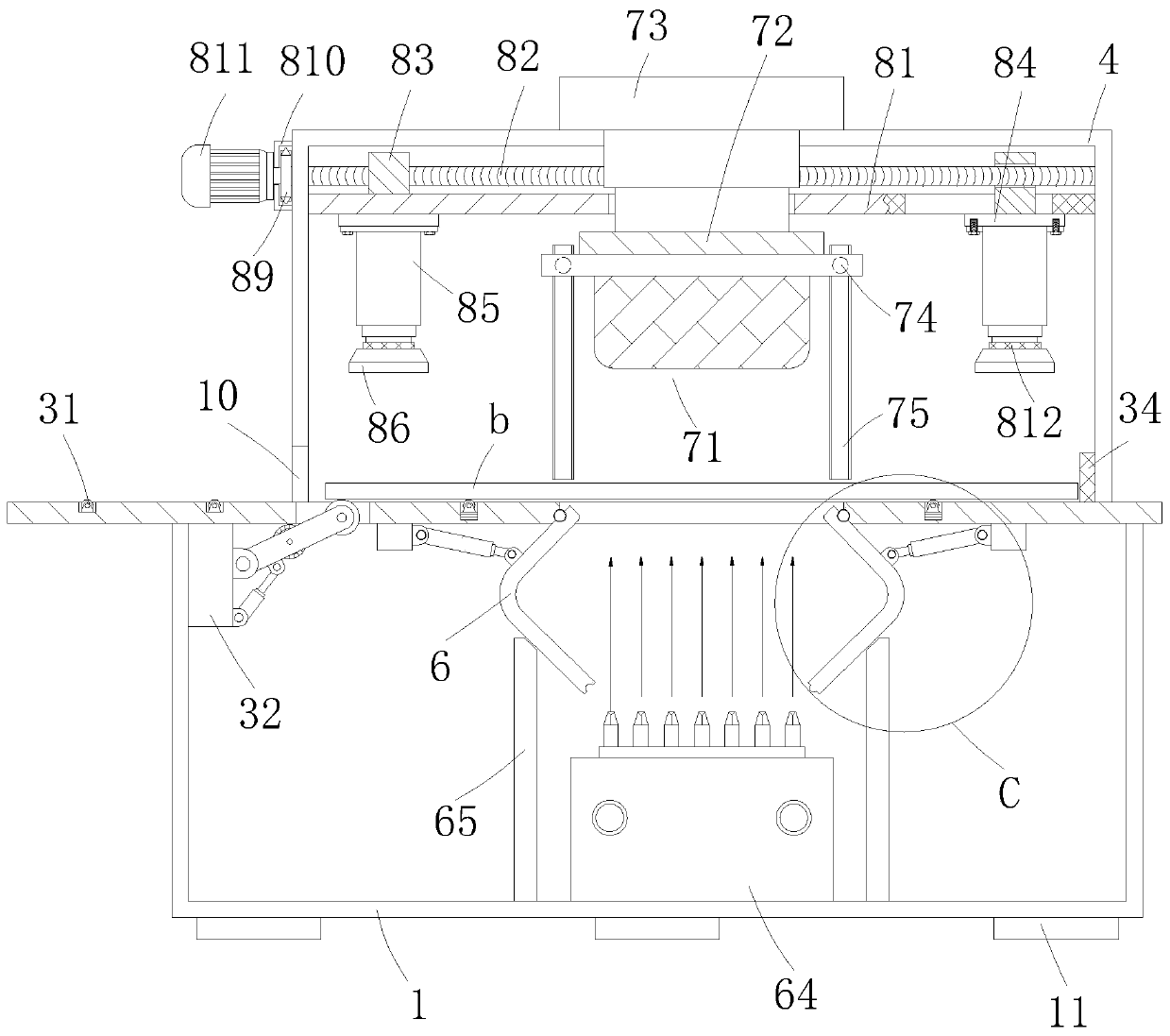 Large and medium-sized machine tool special-shaped plate piece stamping equipment for machining