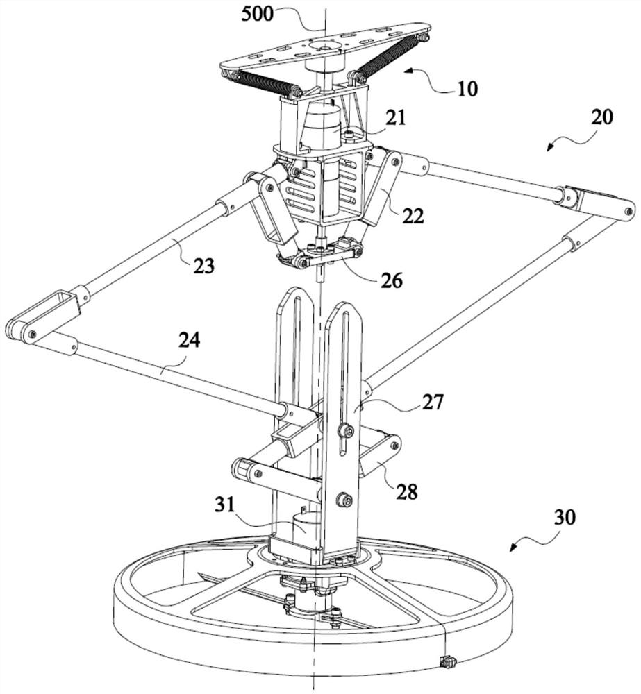 Aircraft suspension device and mobile cutting equipment