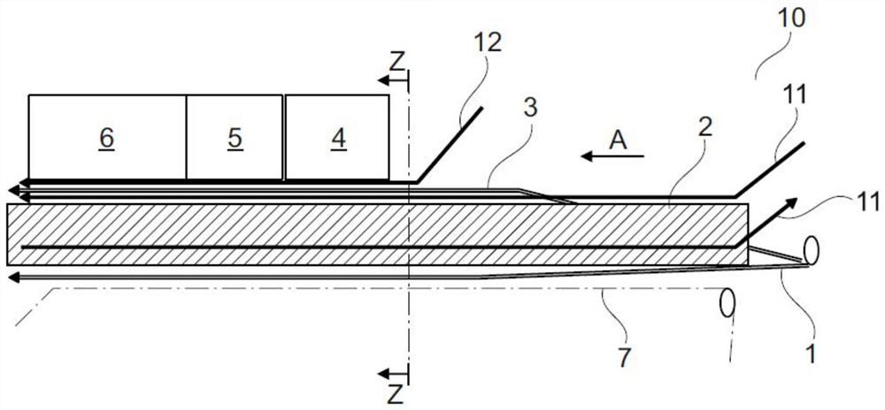 Device and method for producing tube body with optimized cooling device