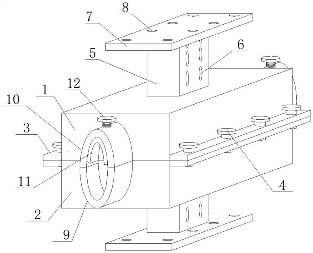 Power transmission and transformation line cable protection fixing device