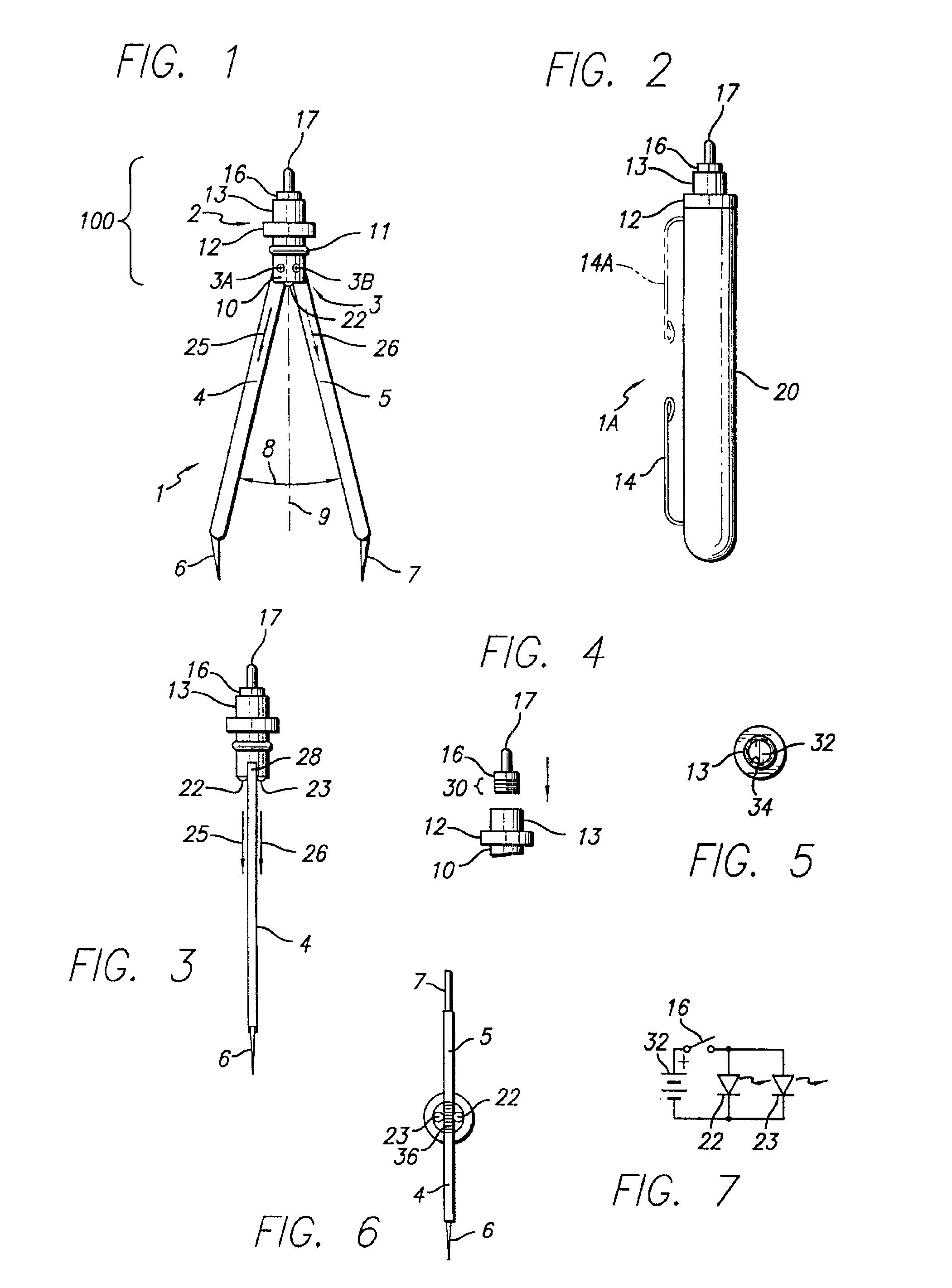 Illuminated caliper instrument