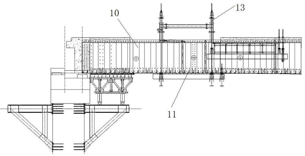 A construction method for super long side span straight section of high pier PC bridge with corrugated steel web