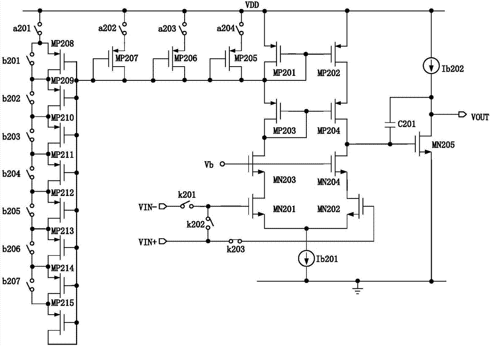 Operational amplifier for performing offset voltage correction on output working point