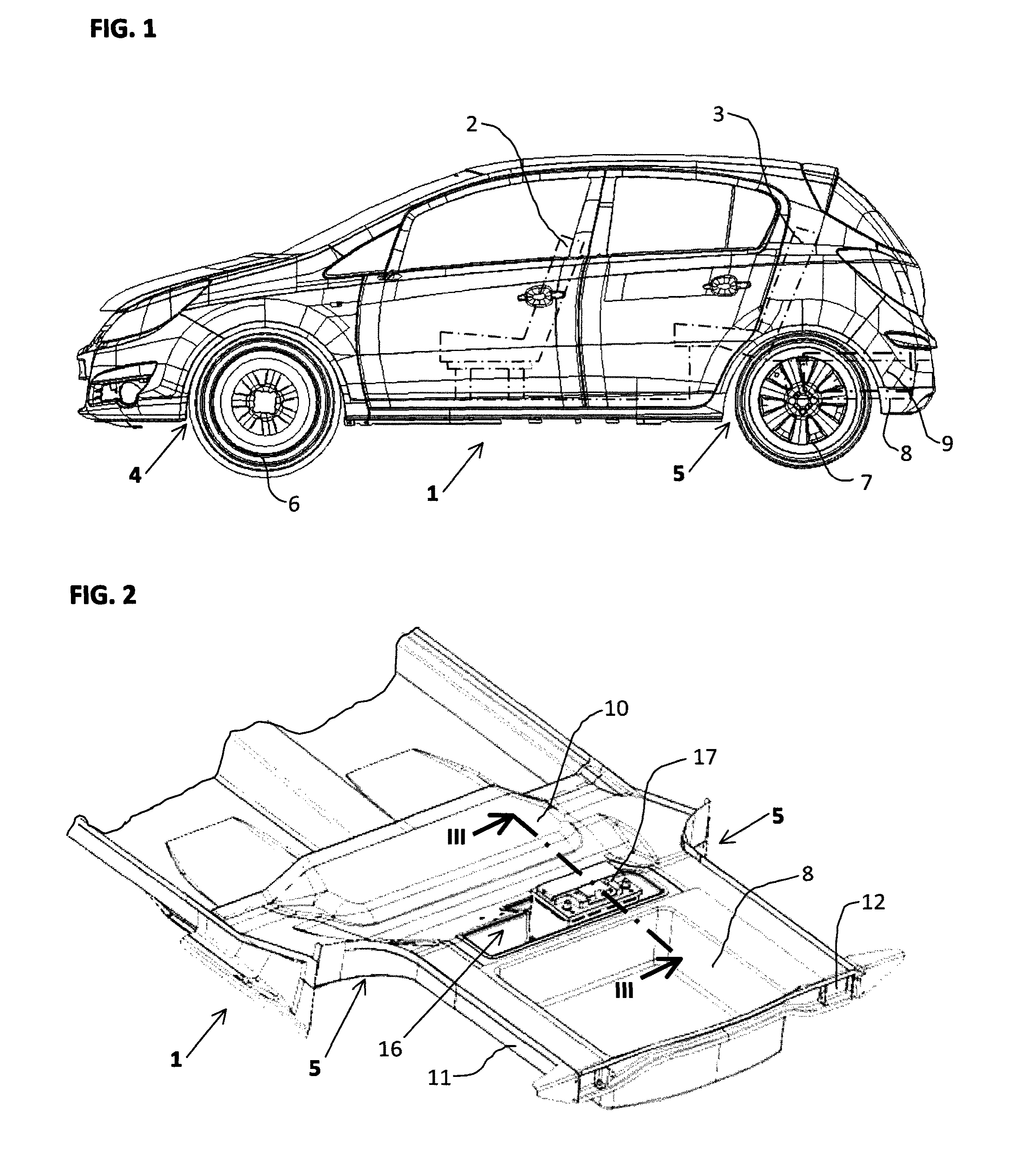 Floor structure for a motor vehicle