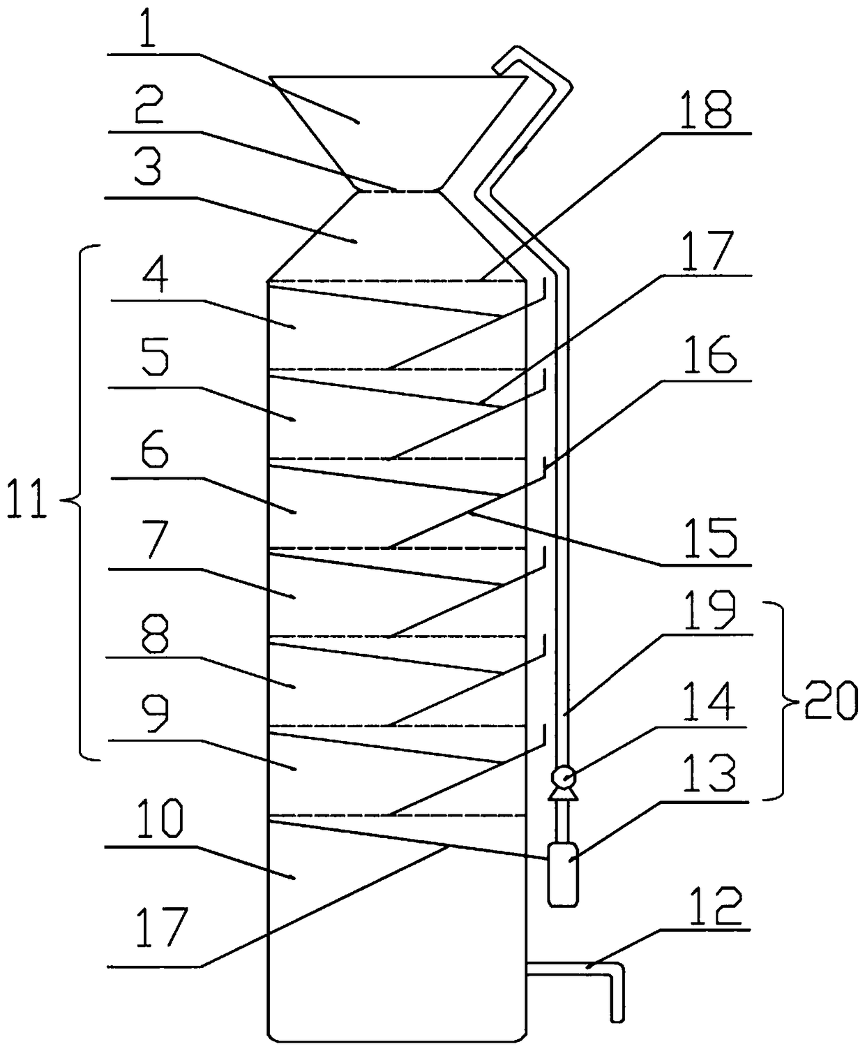 Novel wastewater purification device