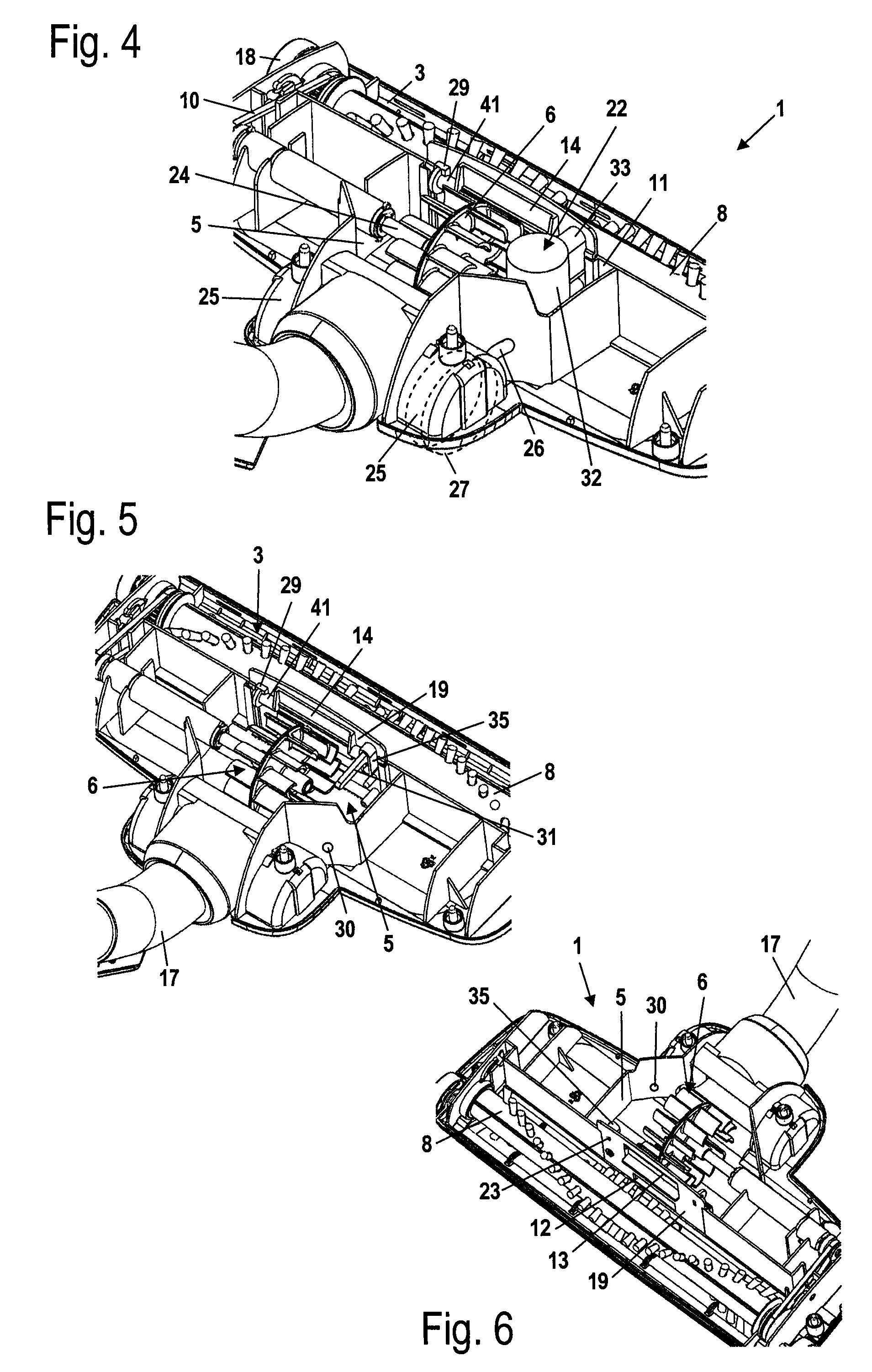 Vacuum cleaning tool and method for its operation