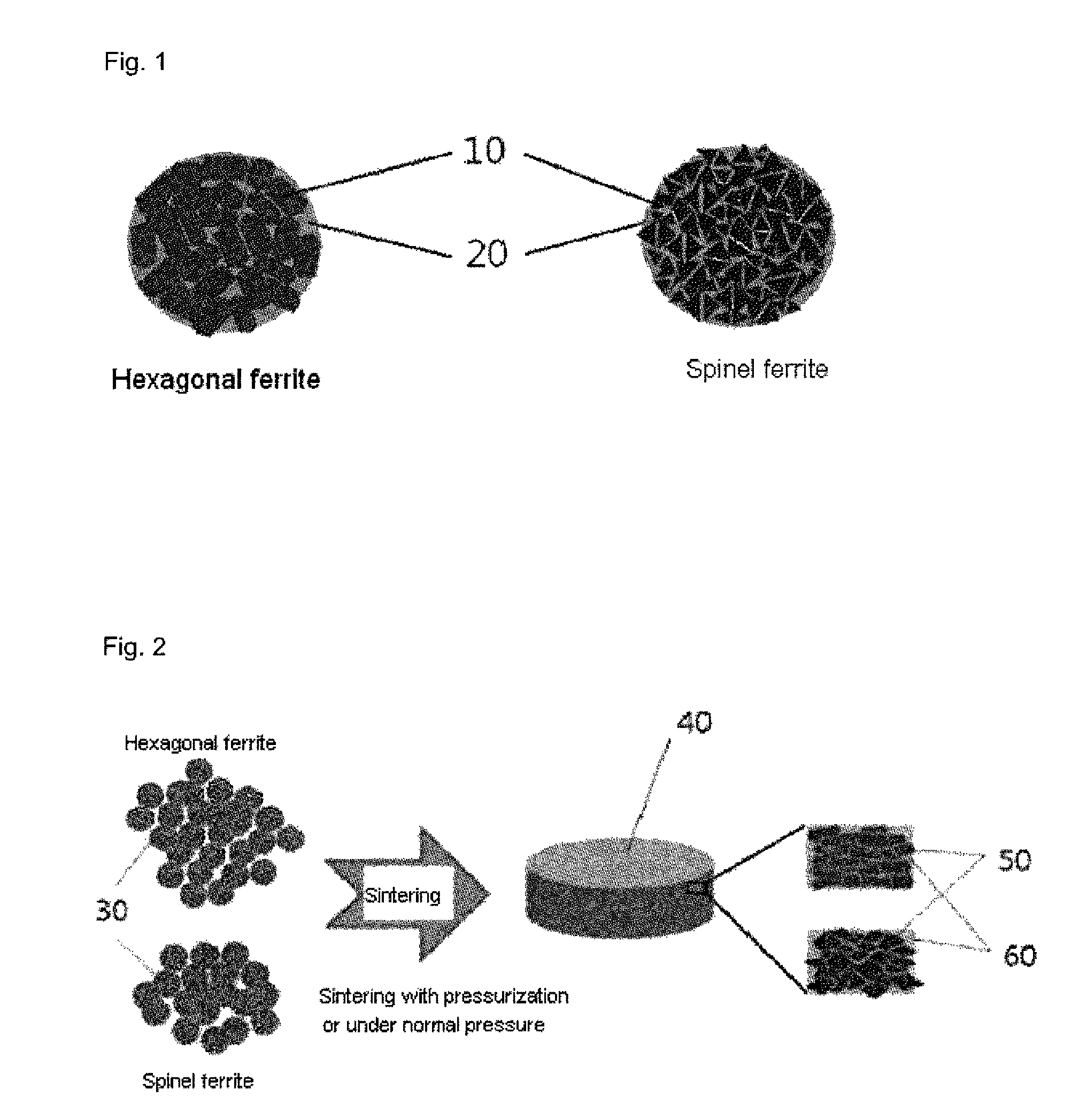 Ferrite magnet with salt and manufacturing method of the same