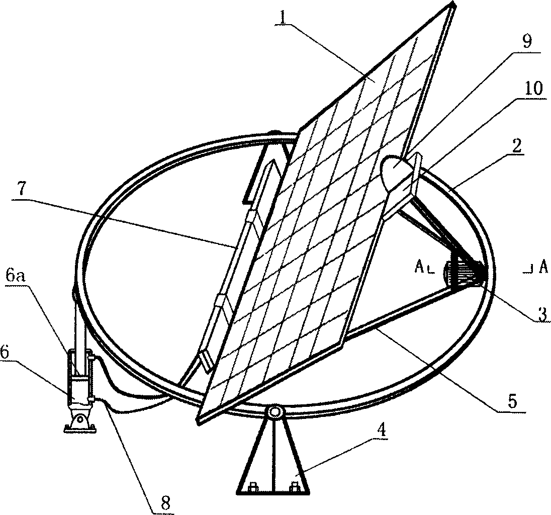 Automatic tracking solar power generating device