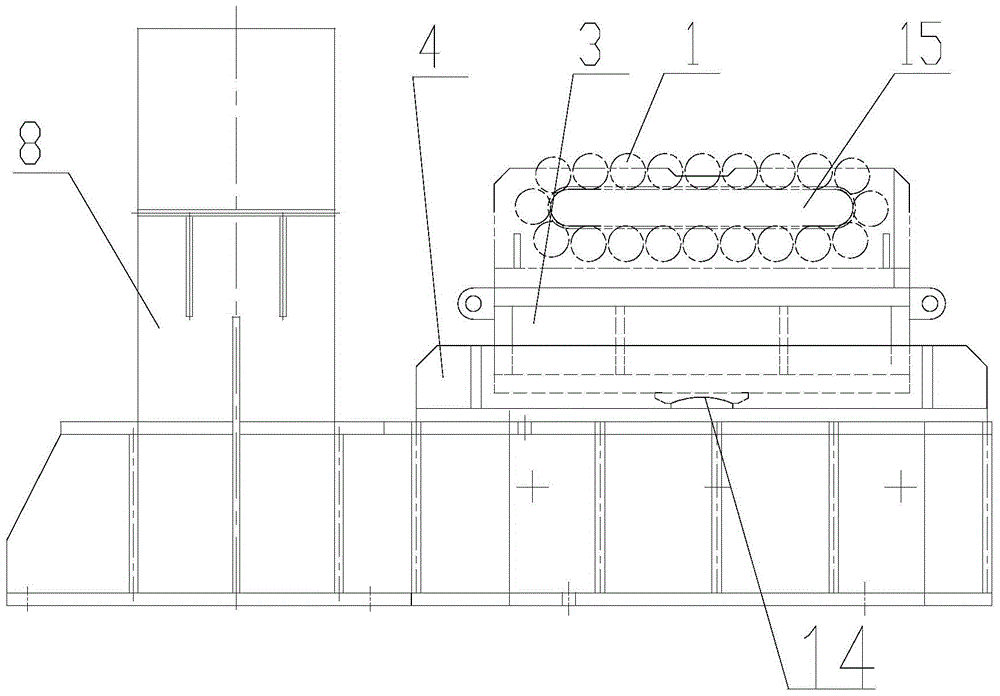 A roller trolley device integrating the functions of running and limit adjustment