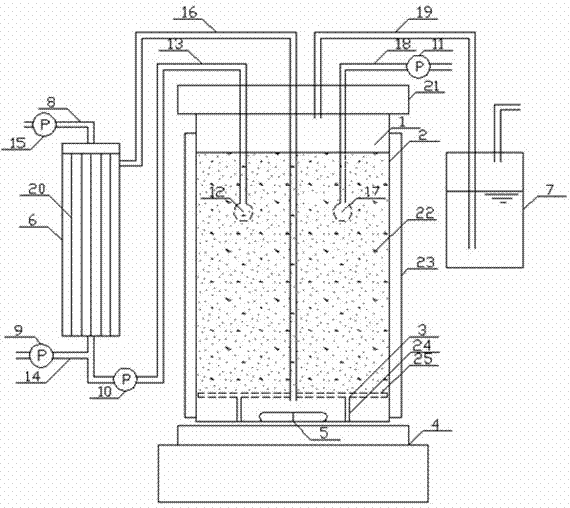 External device and method for enriching denitrification anaerobic methane oxidation bacteria by using methane bubbleless aeration biomembrane