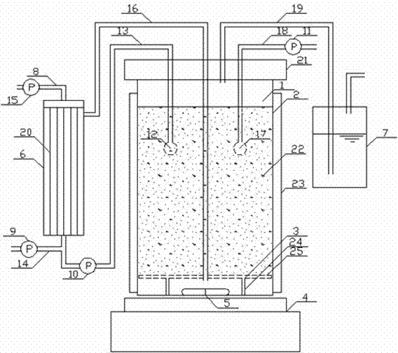 External device and method for enriching denitrification anaerobic methane oxidation bacteria by using methane bubbleless aeration biomembrane