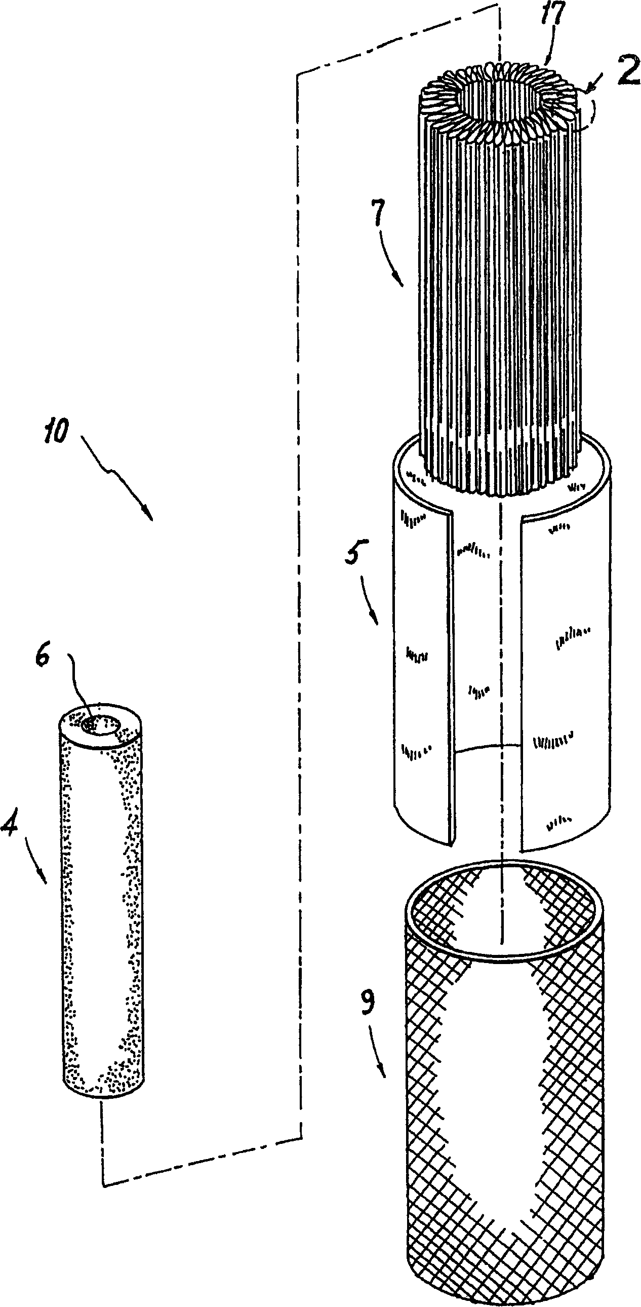 Filter assembly utilizing carbon block and pleated filter element