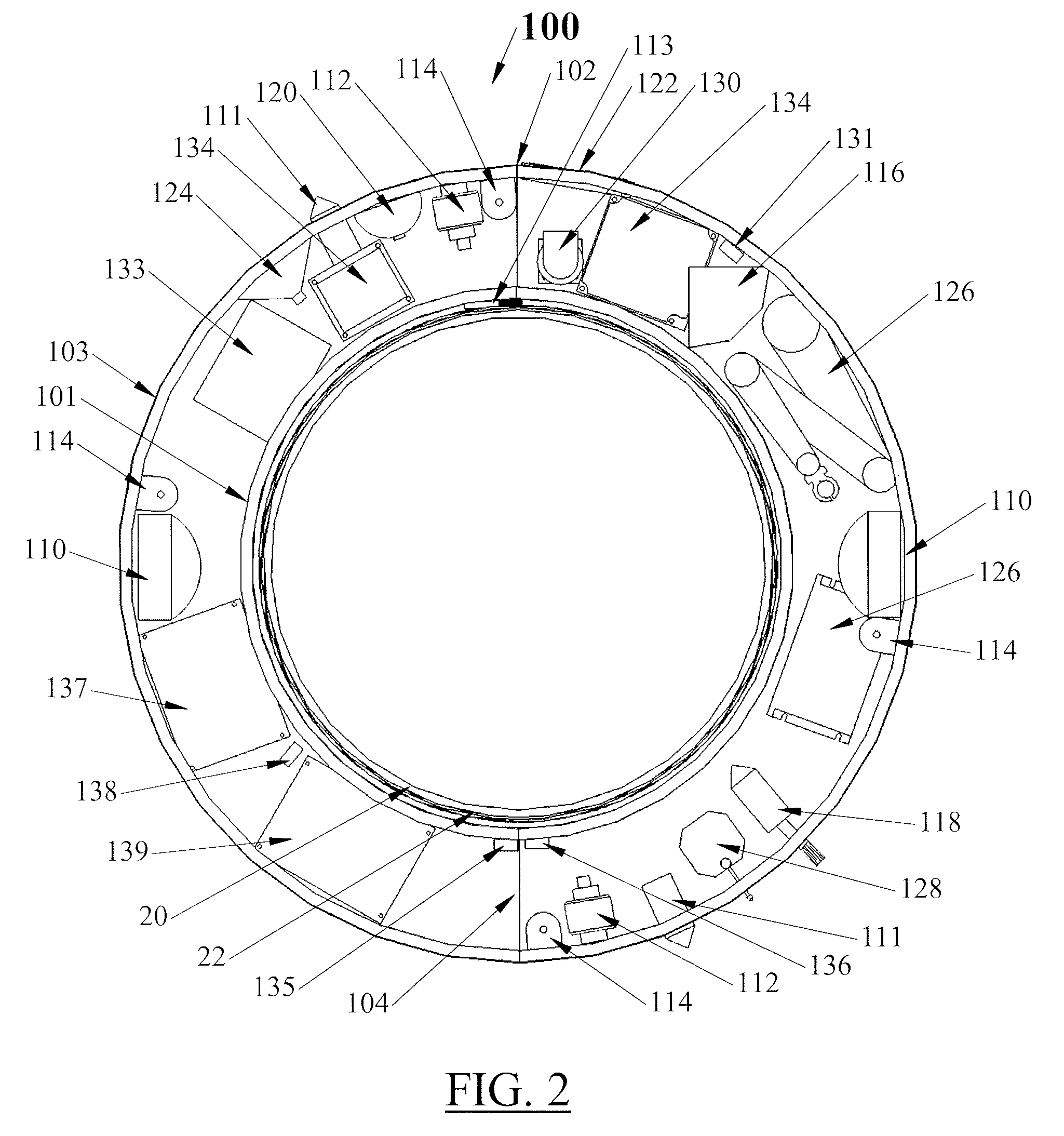 Modular rotary multi-sensor sensor ring