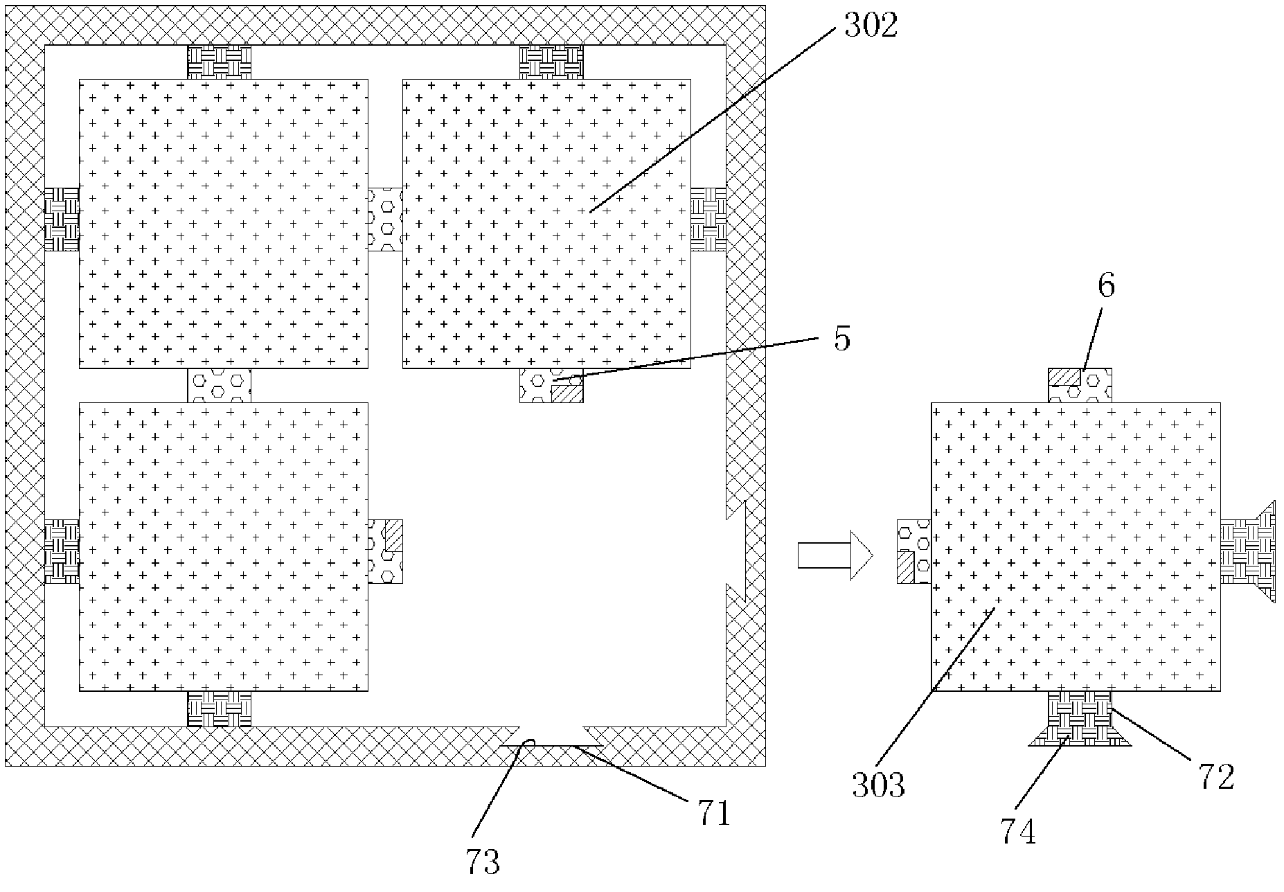 Multichip typesetting substrate and manufacturing method thereof