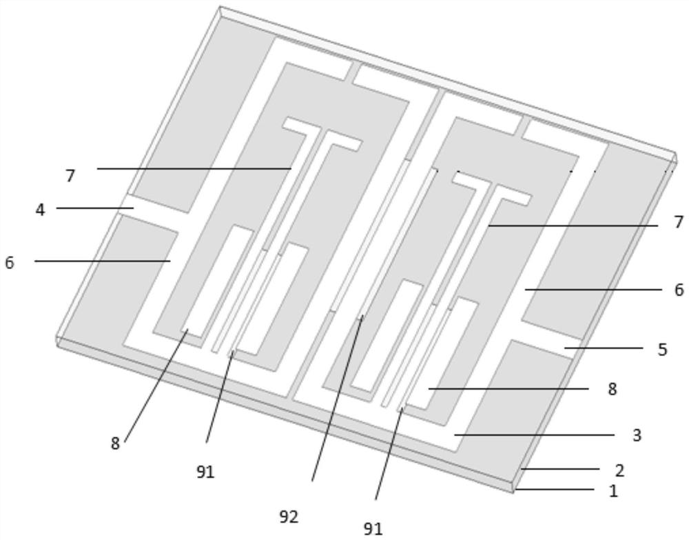 Double-pass wide-stop-band filter based on defected ground structure