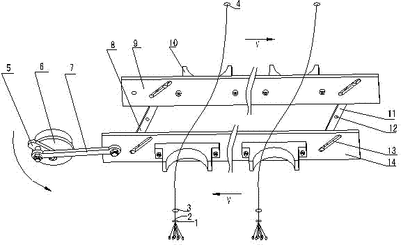 Strand false twisting device and strand false twisting method in silk reeling process