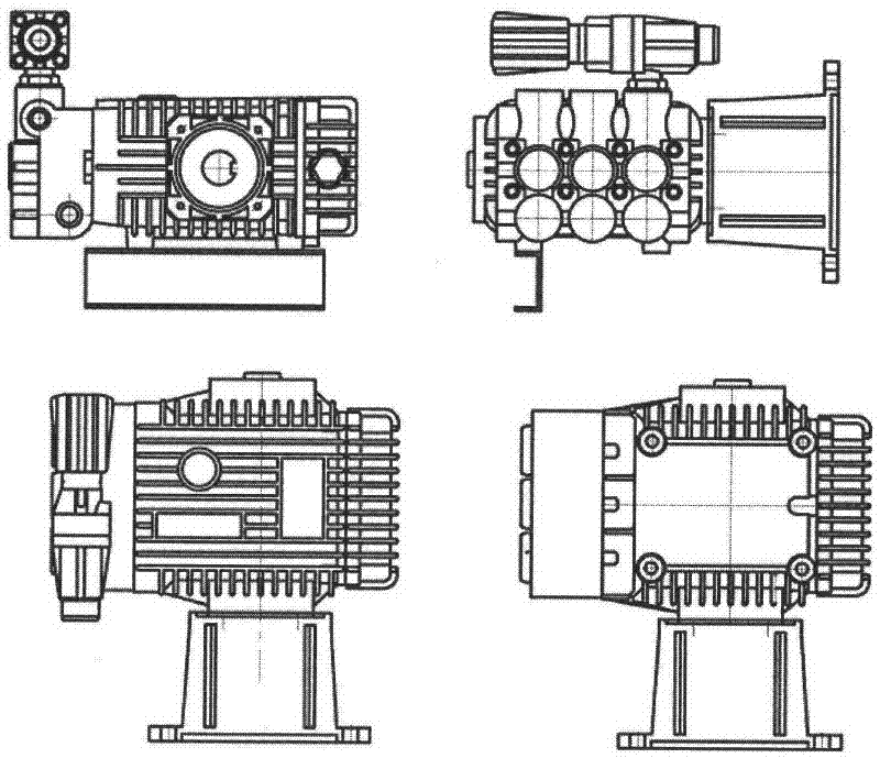 High-efficiency three-cylinder fine ceramic plunger pump