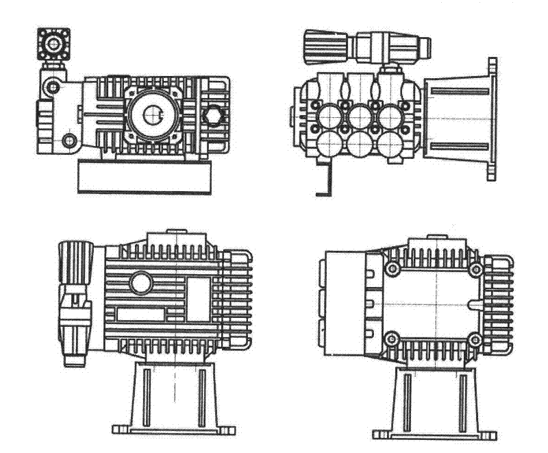 High-efficiency three-cylinder fine ceramic plunger pump