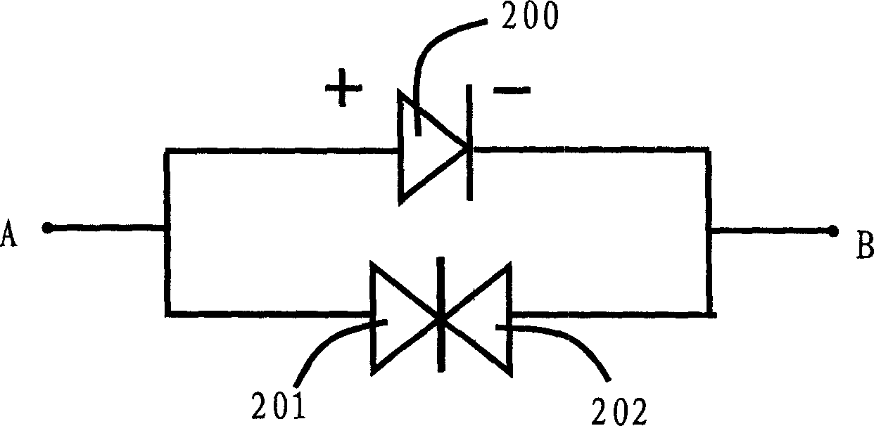 Anti-static protective circuit for luminous tube