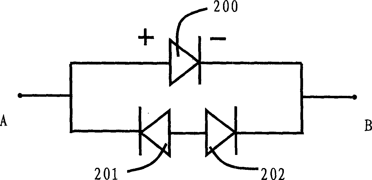Anti-static protective circuit for luminous tube