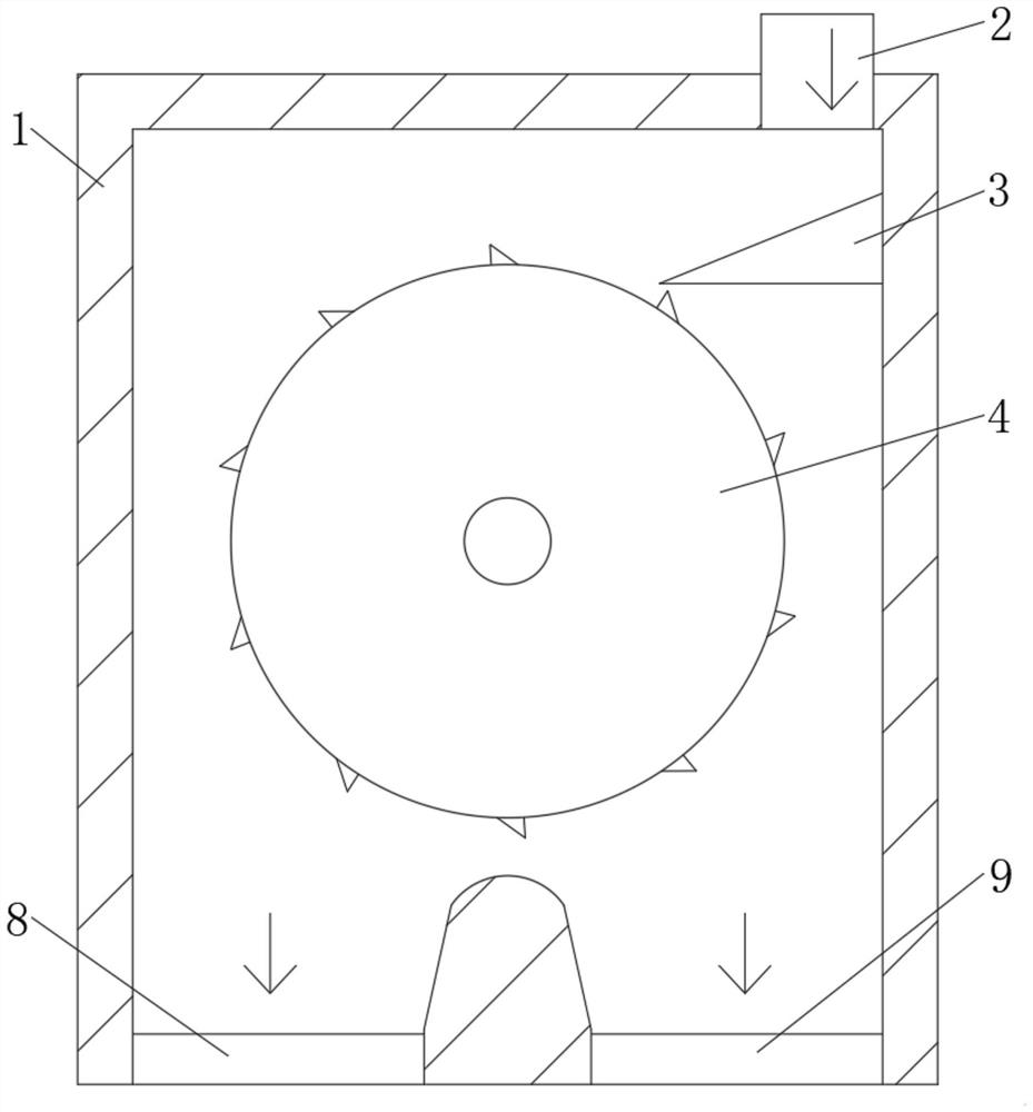 Dry magnetic separator capable of improving magnetic separation and material distribution efficiency