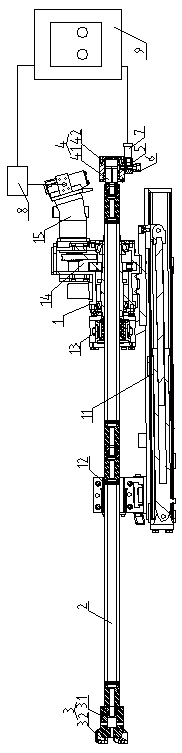 Underground tunnel drill rig device based on forced water spray for limiting fire explosion and drilling method