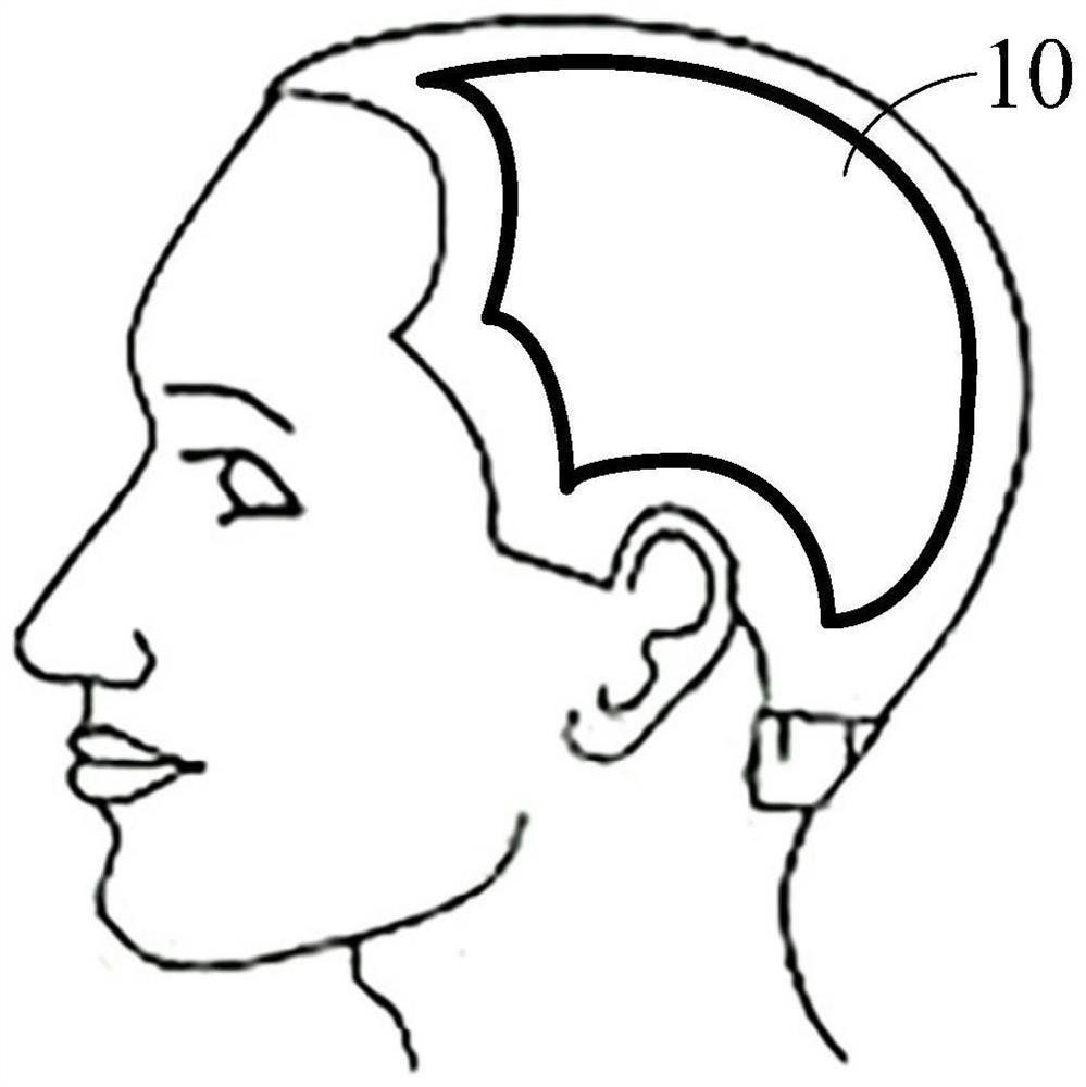 Head-mounted hair growing device