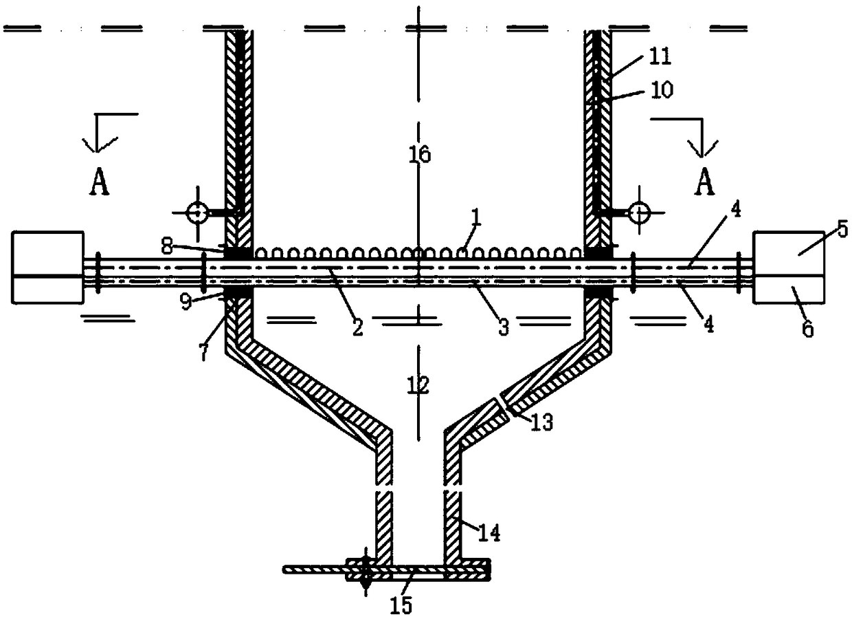 A fluidized bed combustion device