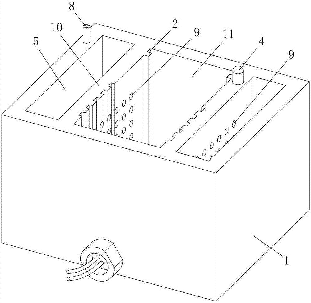 Method for testing electroplating current efficiency by using square Hull cell