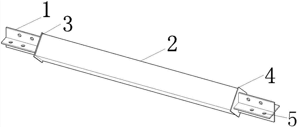 Cut hot-rolled angle steel combined cross-shaped buckling restrained brace and manufacturing method thereof