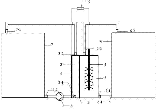 Device for concentrating and digesting sludge and generating power synchronously