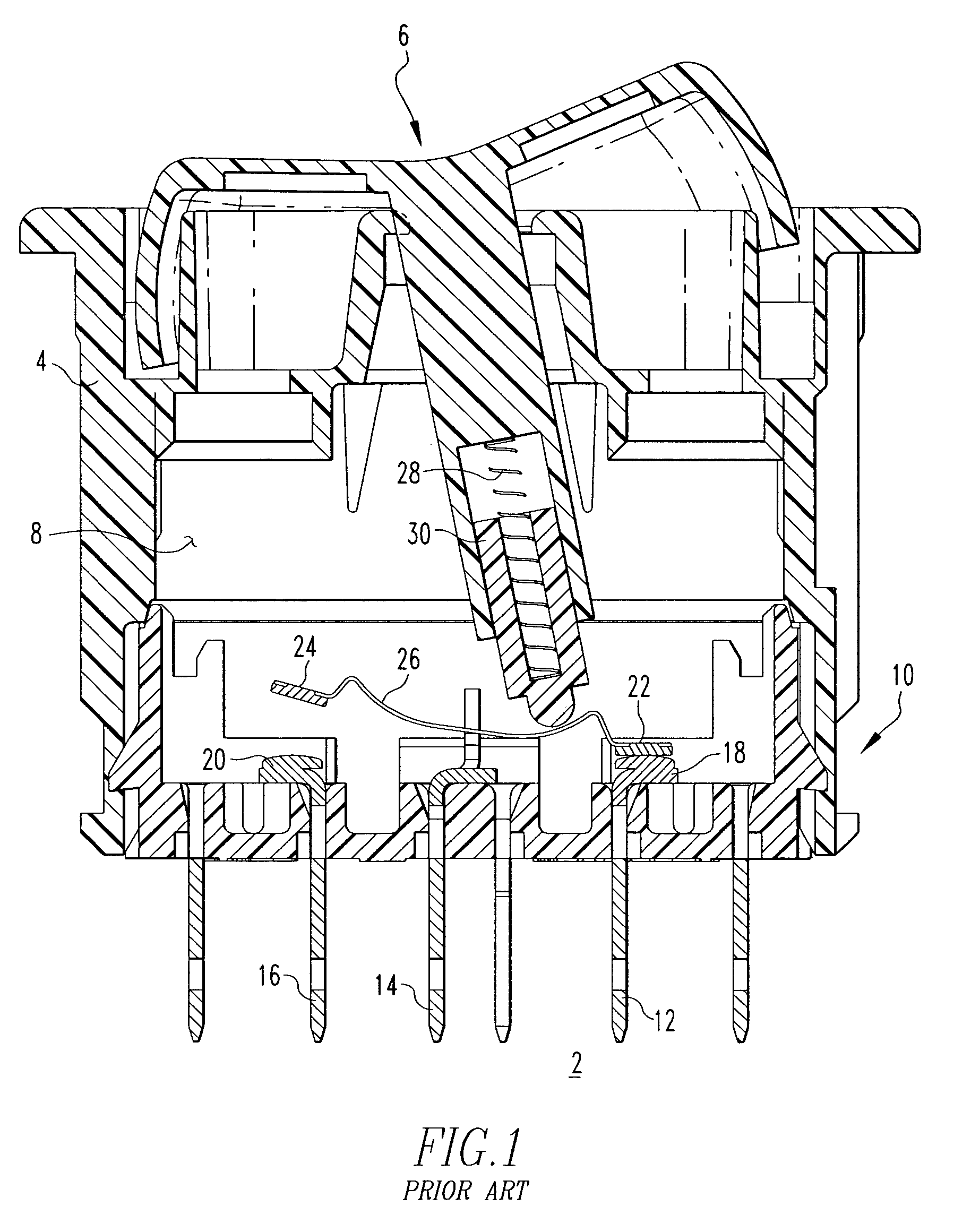 Self-contained actuator subassembly for a rocker switch and rocker switch employing the same