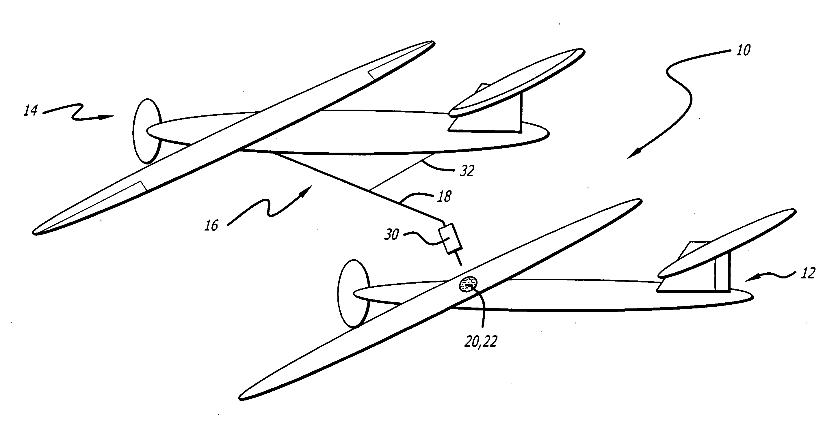 Method and system for inflight refueling of unmanned aerial vehicles