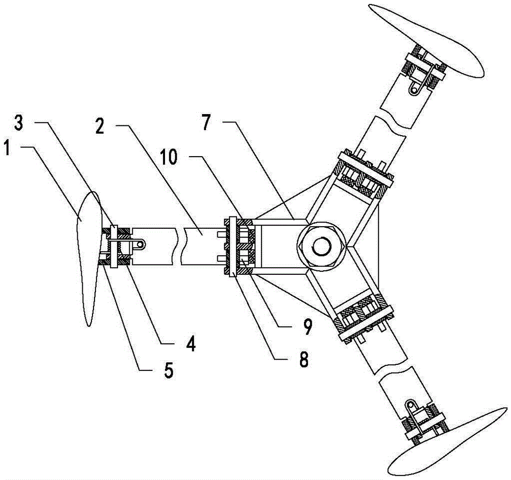 A vertical-axis wind turbine with wings and swinging blades