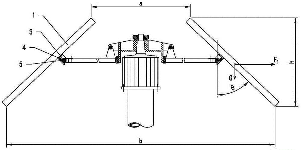 A vertical-axis wind turbine with wings and swinging blades