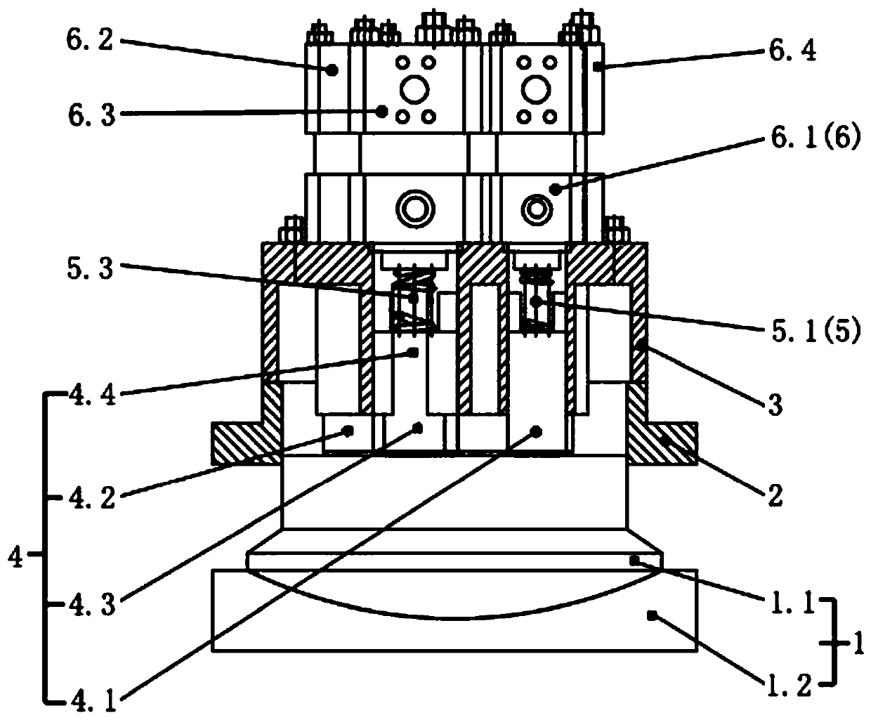A digital electro-hydraulic loading device and loading method suitable for large load intervals