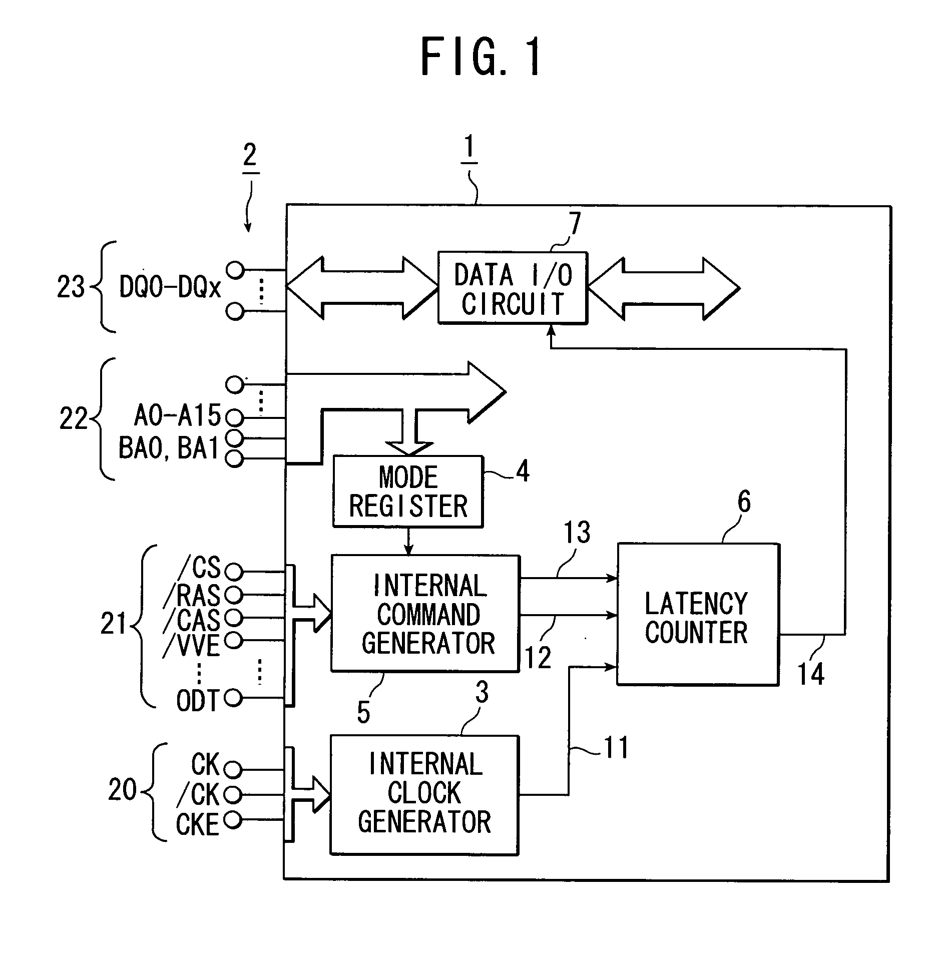Semiconductor device with latency counter