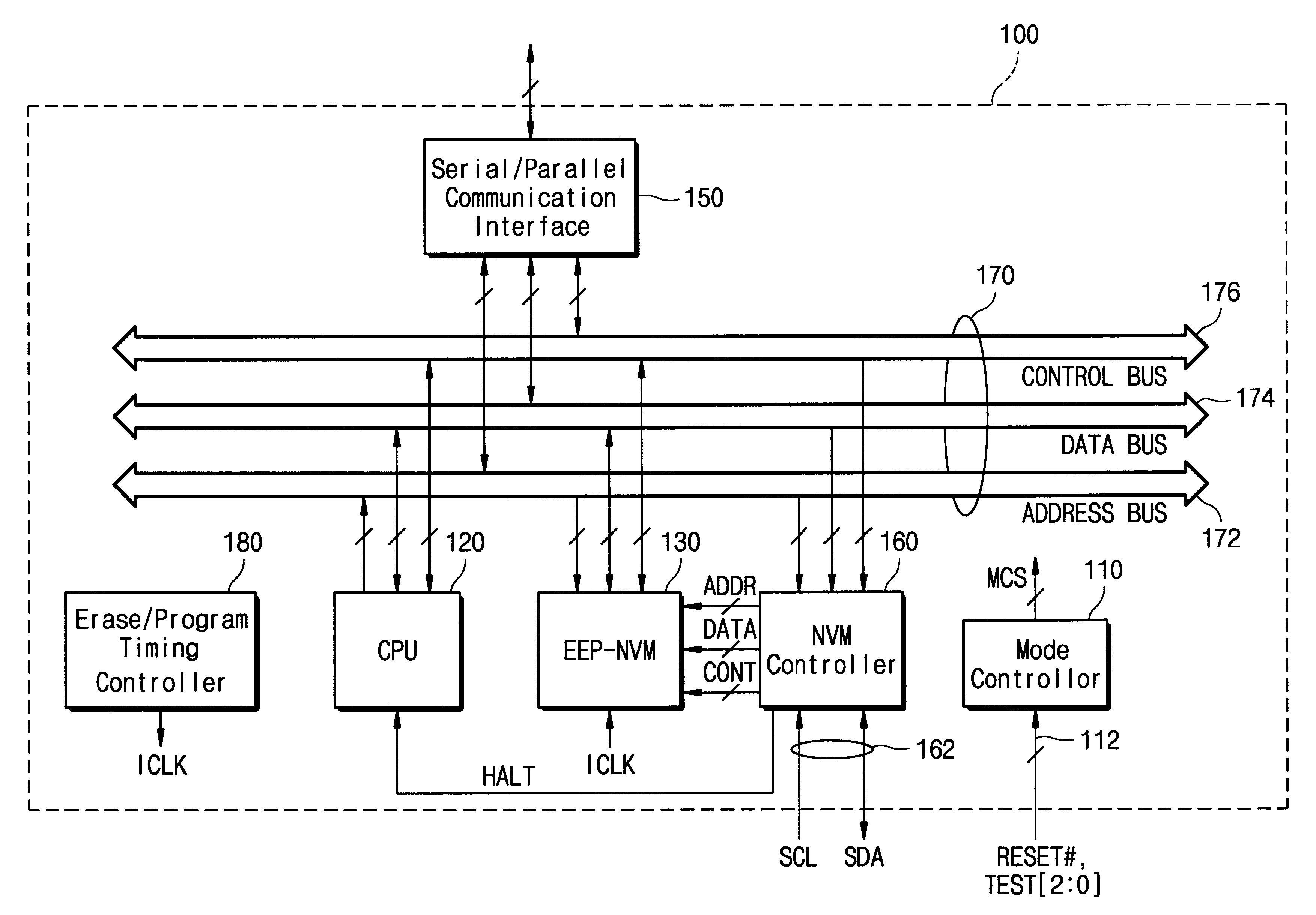 Single-chip data processing apparatus incorporating an electrically rewritable nonvolatile memory and method of operating the same