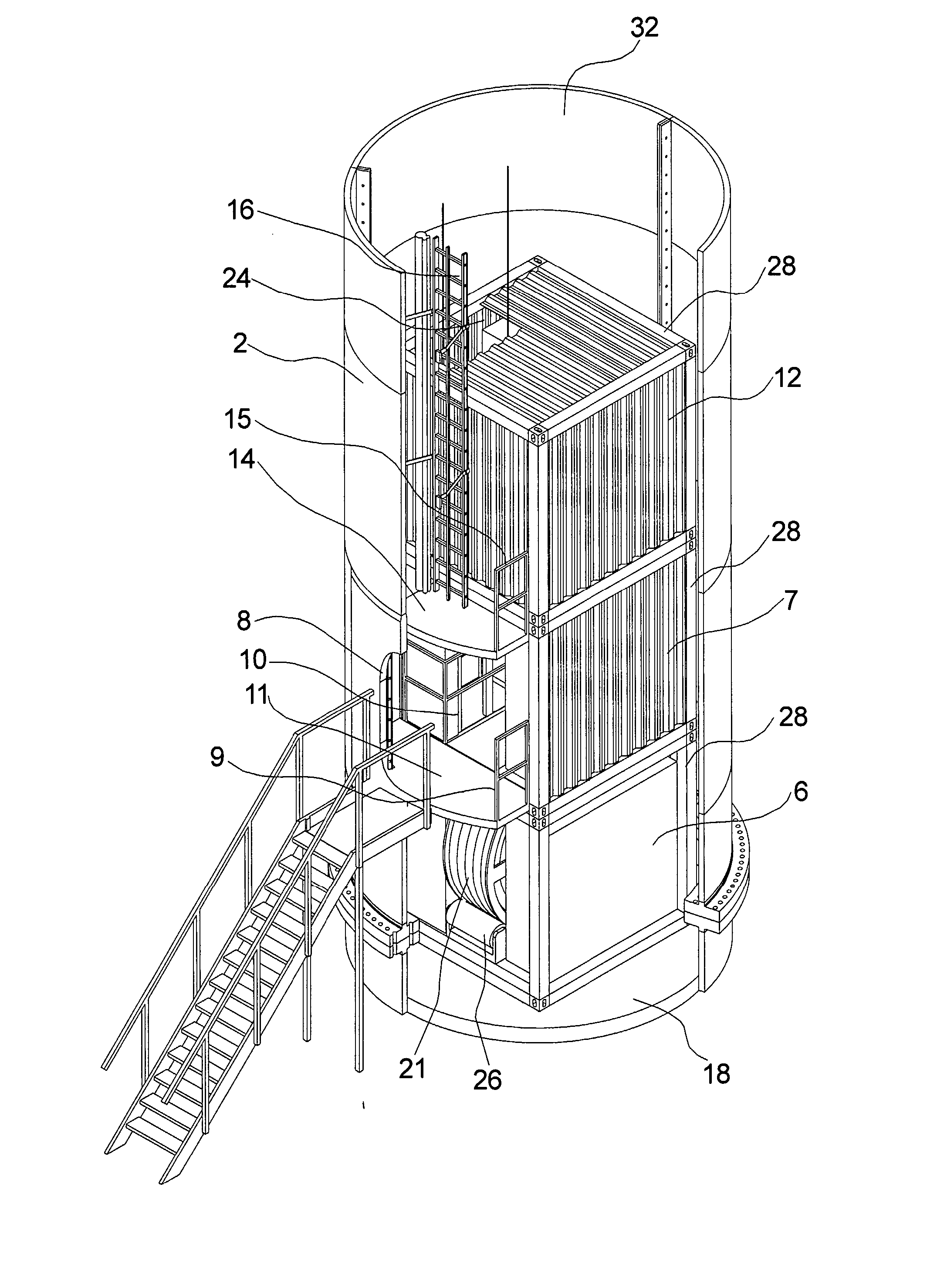 Wind Turbine, a Method for Assembling and Handling the Wind Turbine and Uses Hereof