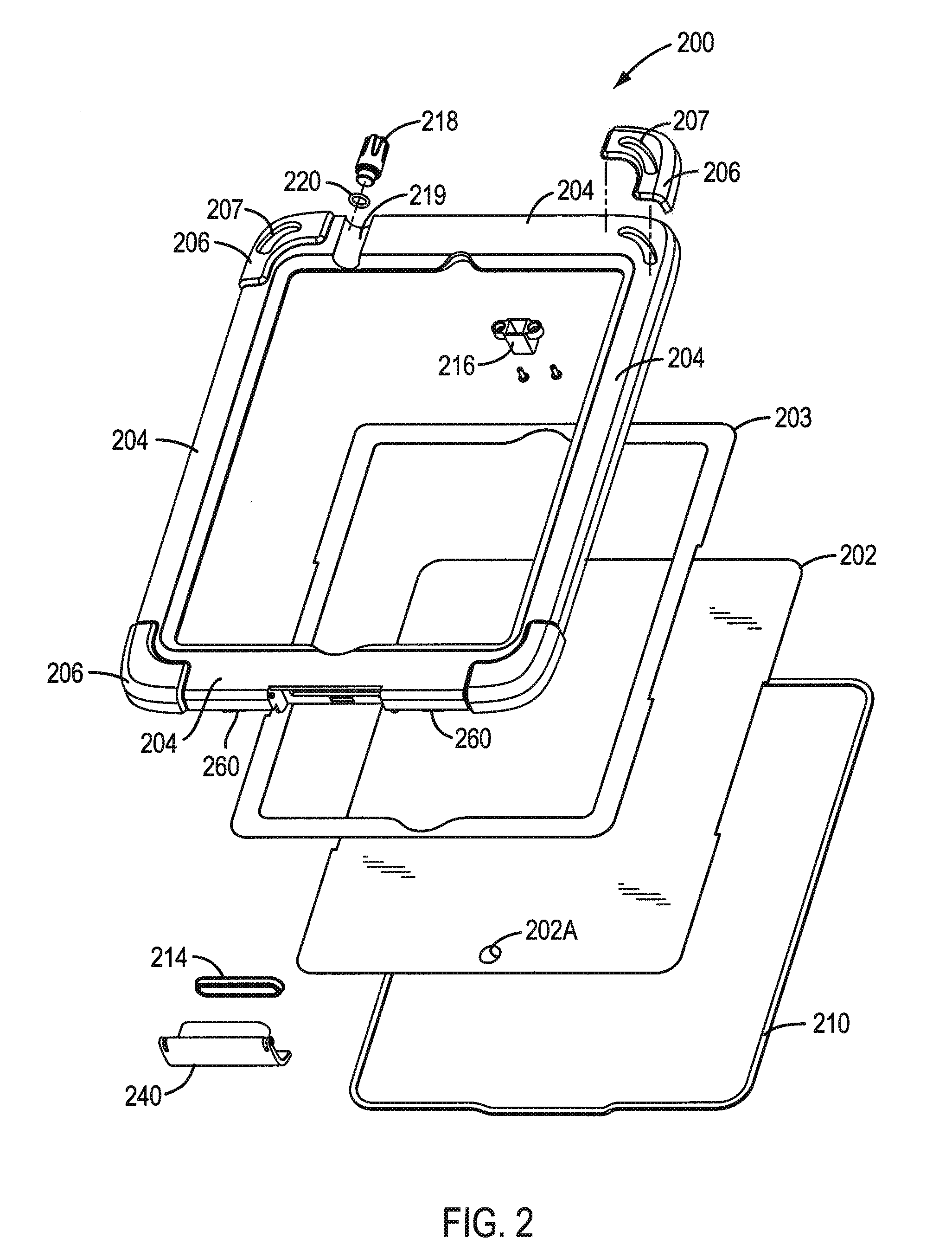 Protective casing providing impact absorption and water resistance for portable electronic devices
