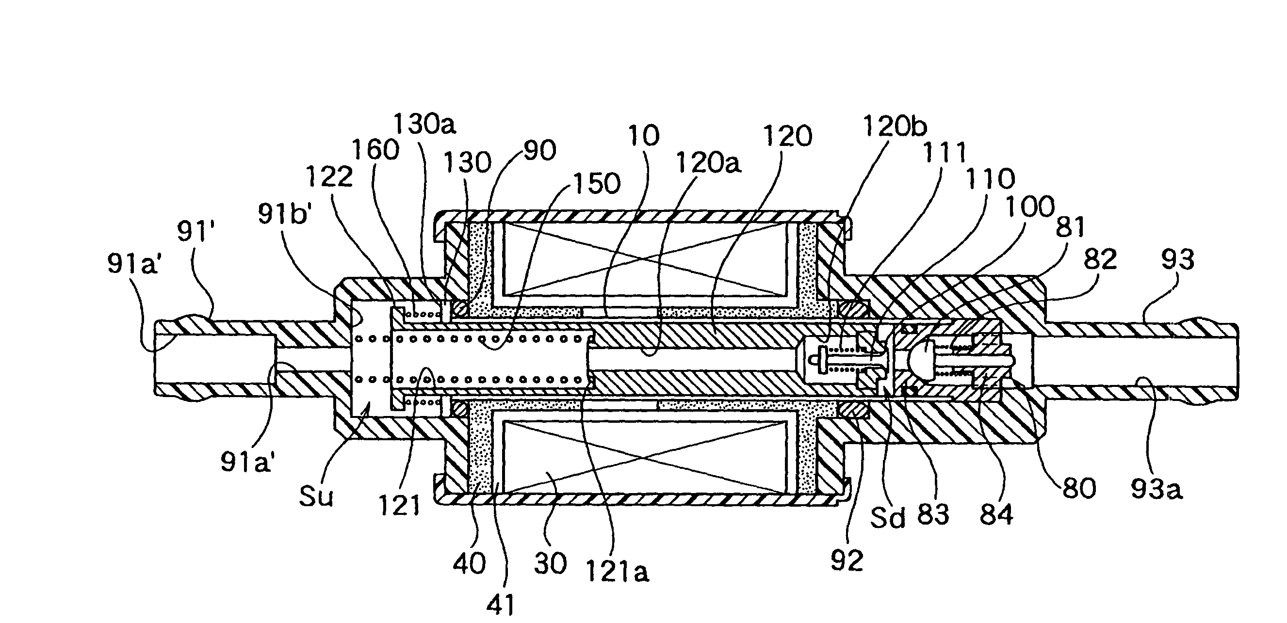 Electromagnetic drive type plunger pump