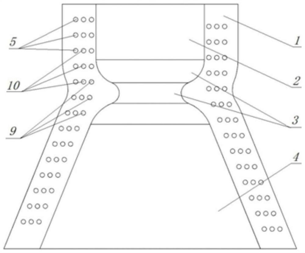 Liquid-gas separable liquid rocket engine multi-layer active cooling device