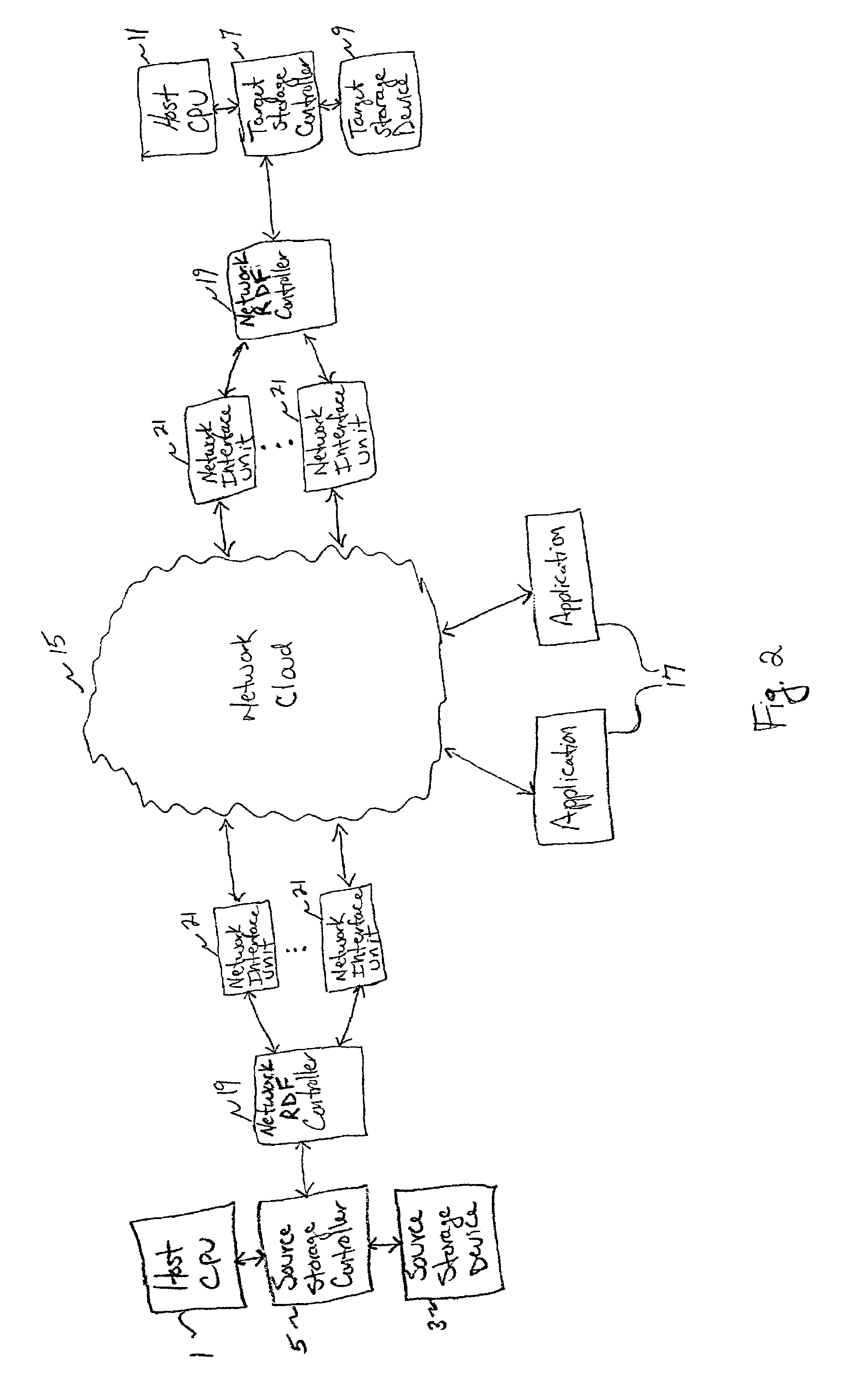 Method and apparatus for implementing a remote mirroring data facility without employing a dedicated leased line to form the link between two remotely disposed storage devices