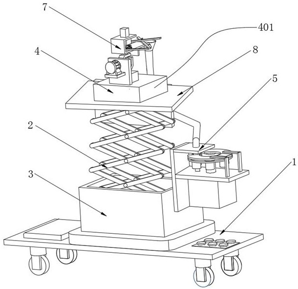 Forestry big tree sample collecting device