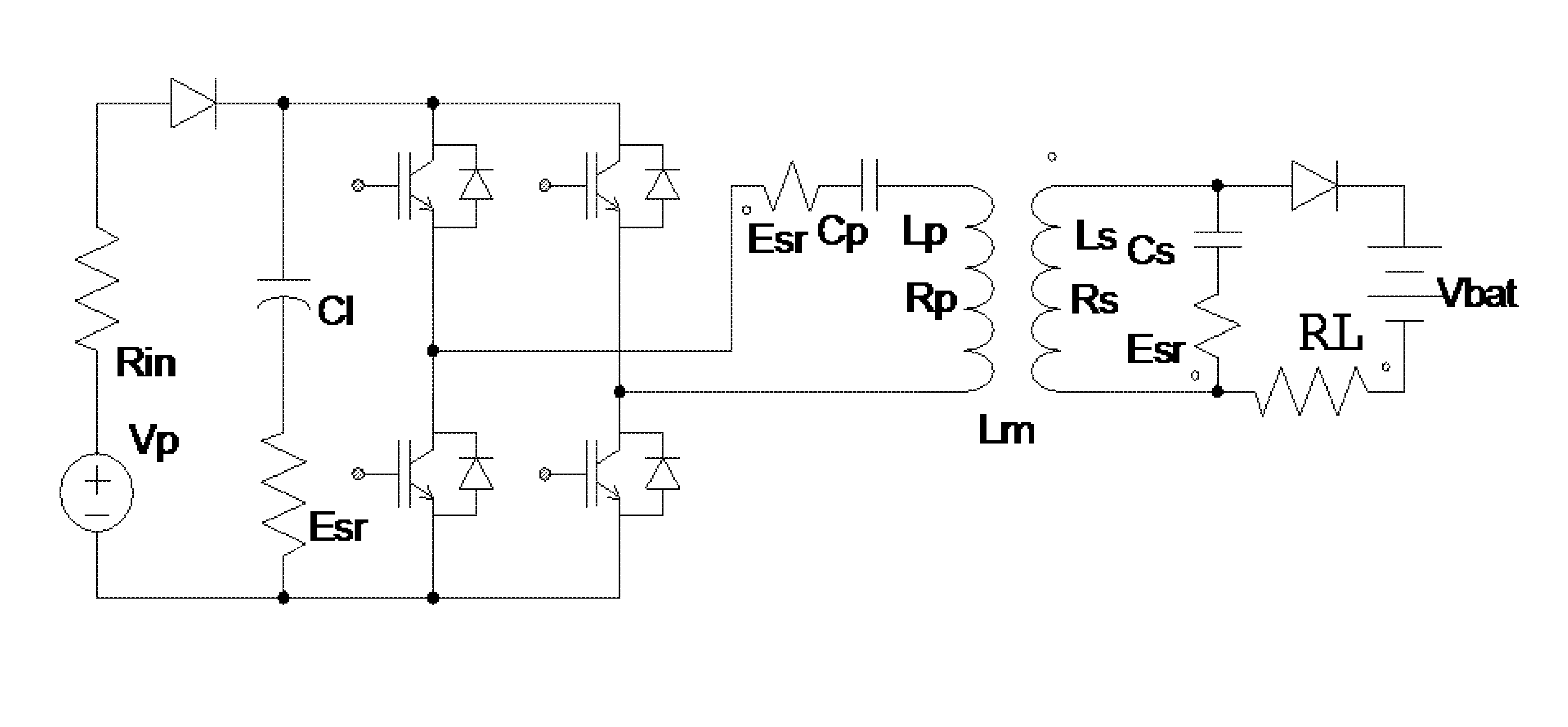 Off-resonance frequency operation for power transfer in a loosely coupled air core transformer