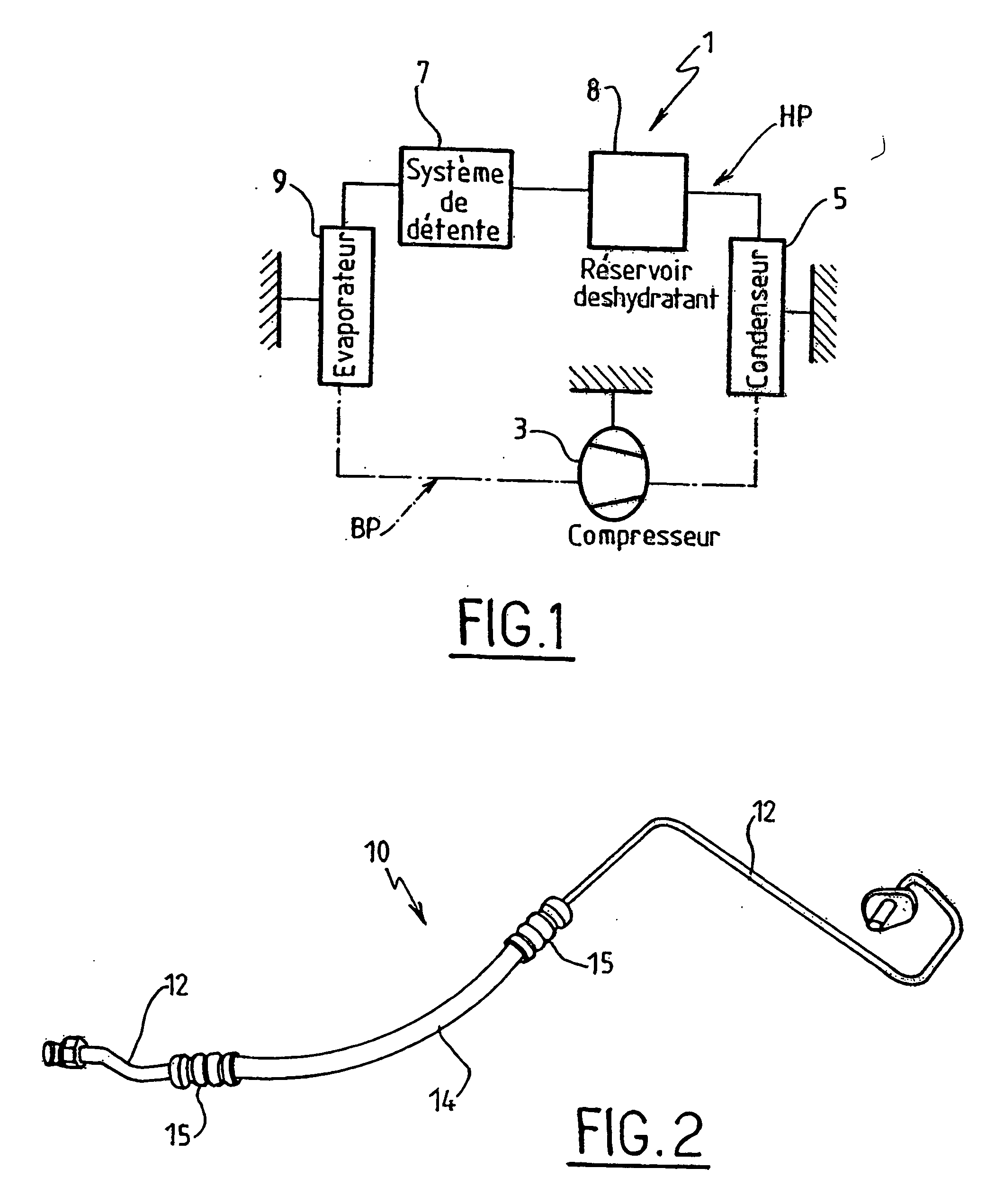 Tubular element for an air-conditioning circuit