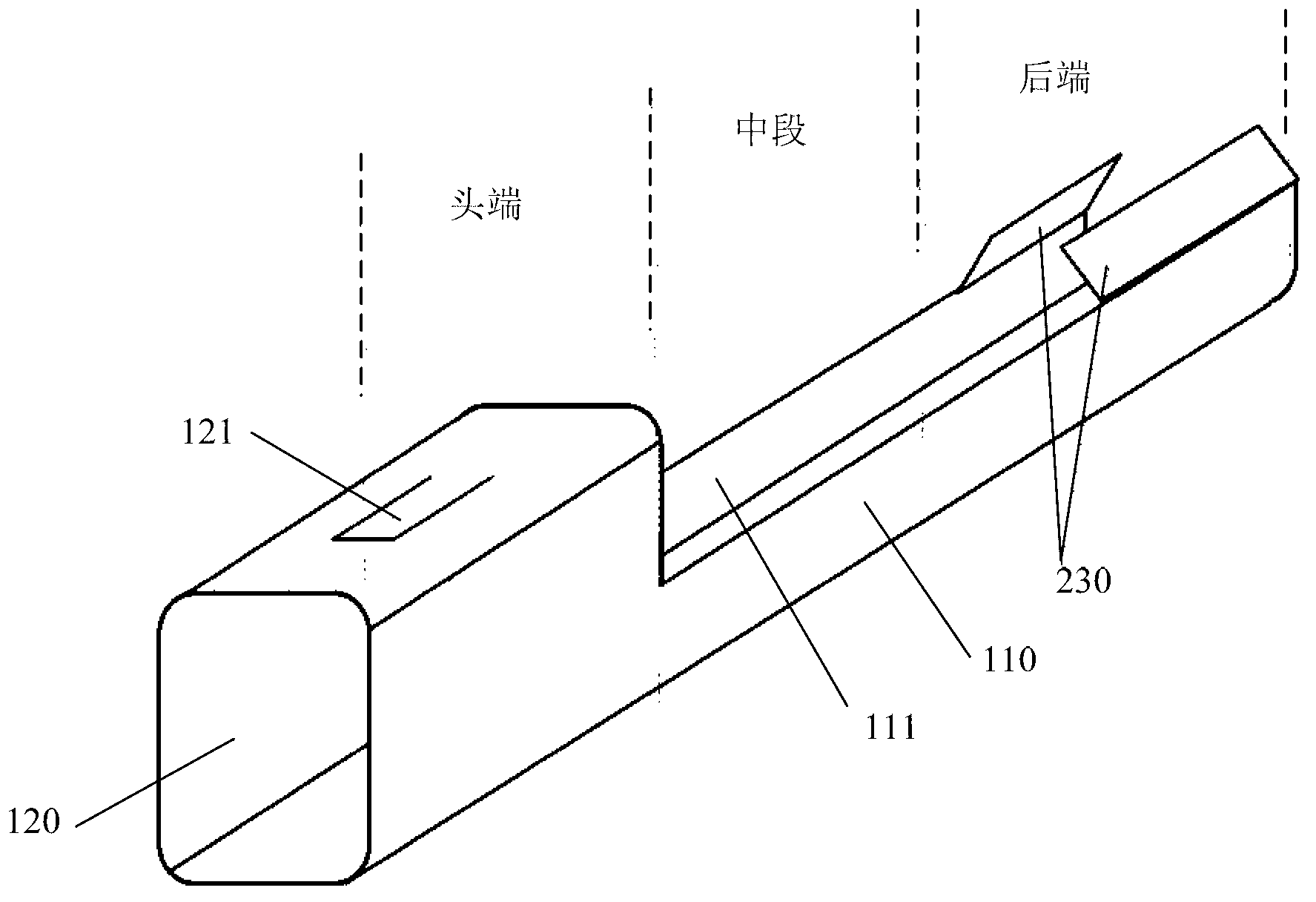 Three-terminal electrical connector assembly and use method thereof