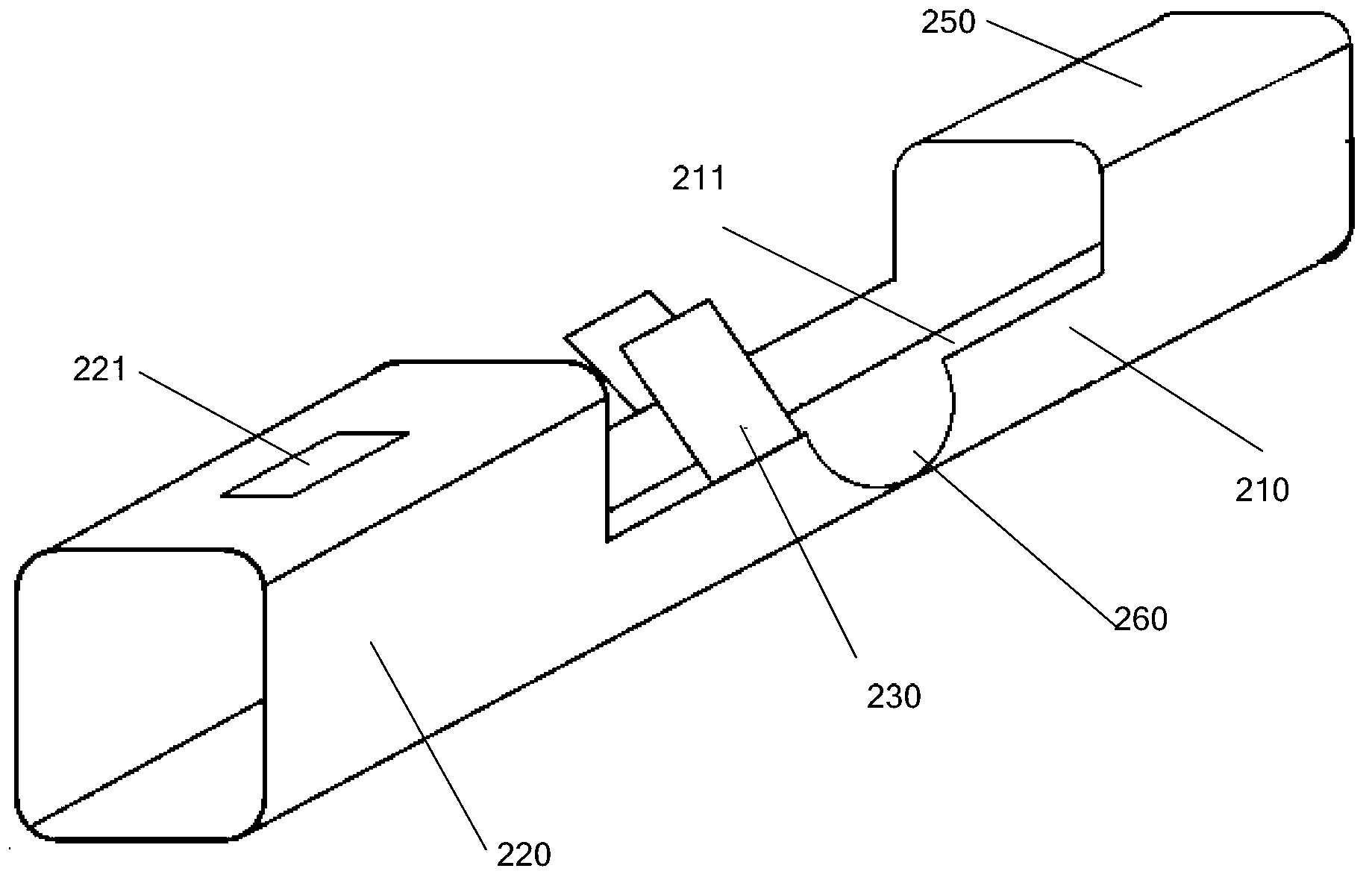 Three-terminal electrical connector assembly and use method thereof