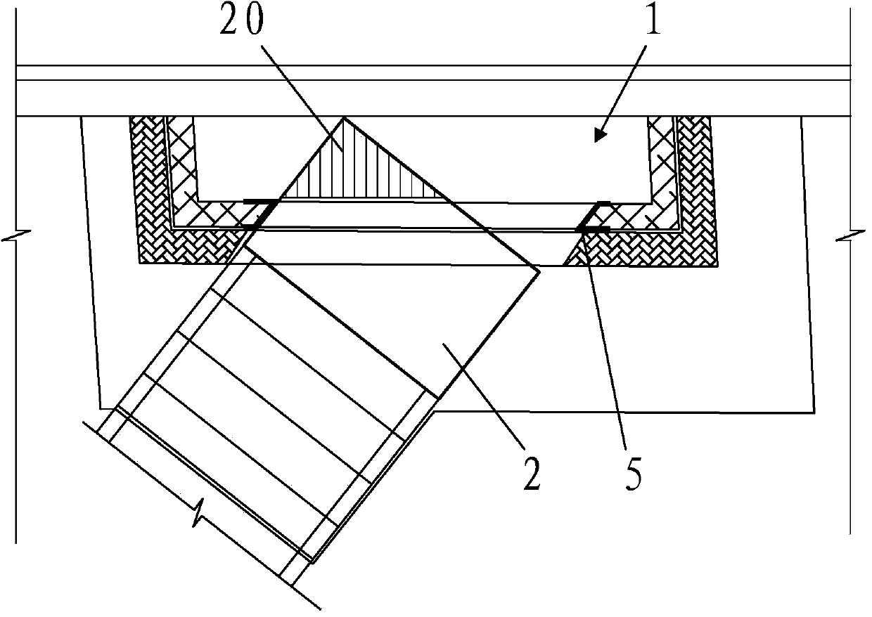 Rectangular pipe jacking large-angle obliquely crossing in-tunnel construction method